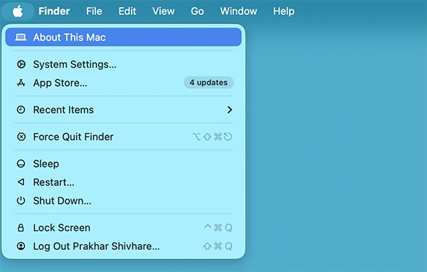 Apple menu > About This Mac