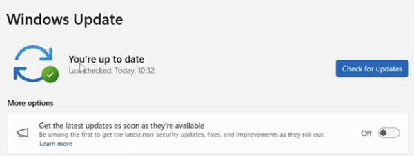 Check for updates