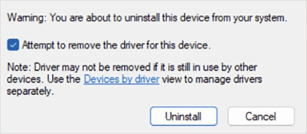  Confirm to uninstall&nbsp;