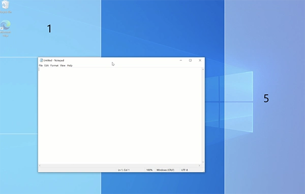 Drag your application into a zone