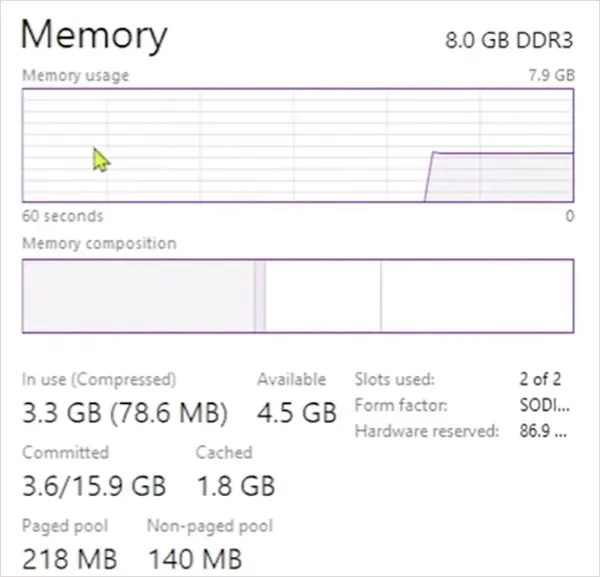 Performance > Memory