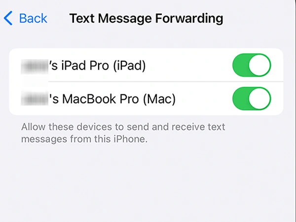 Turn off Text Message Forwarding for your Mac
