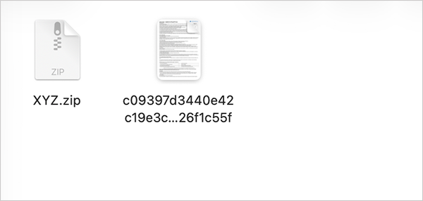 Unzipped content on Mac