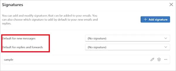Choose default settings