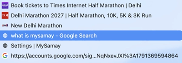 Choose the tab you want to reopen