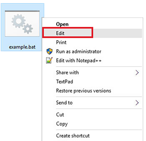 Right-click > Edit