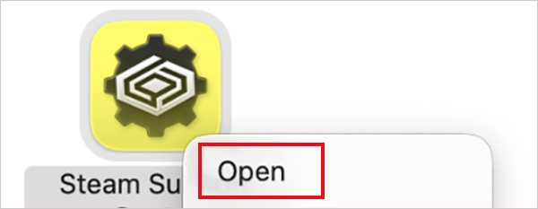 Right-click > Open