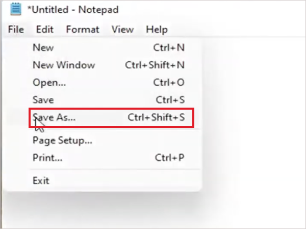 Select File > Save As