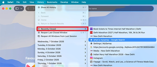 Select Recently Closed