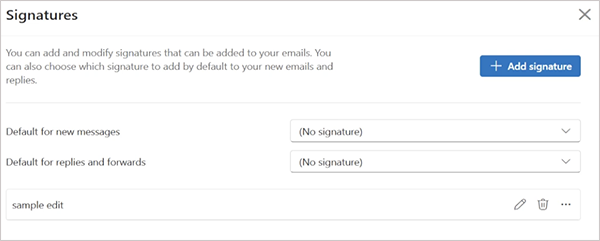 Select the Edit signature icon