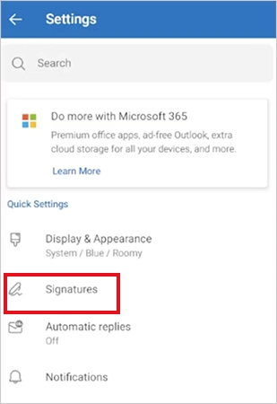 Tap on Signatures