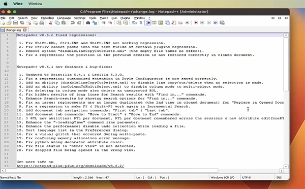 Windows application on Mac using Wine