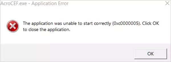 Application Unable to Start due to Error 0xc0000005