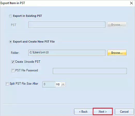 Choose the destination