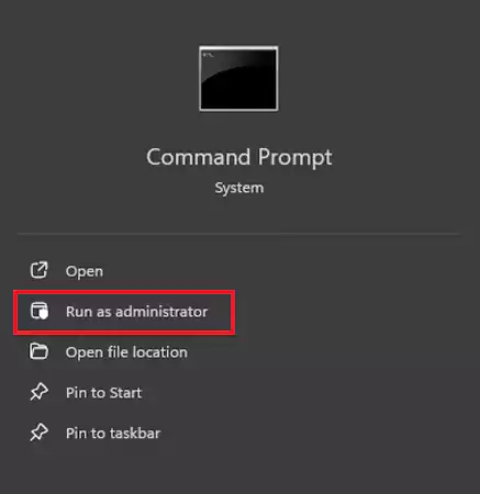 Go to search and run Command Prompt as an administrator