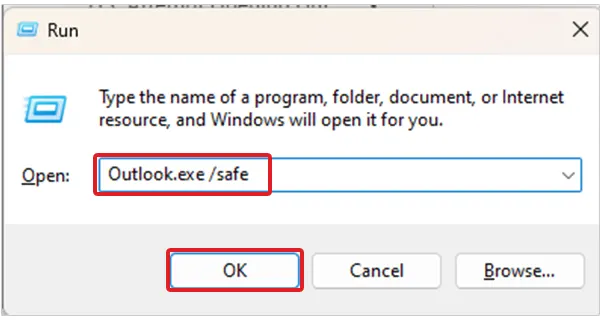 Type Outlook.exe safe