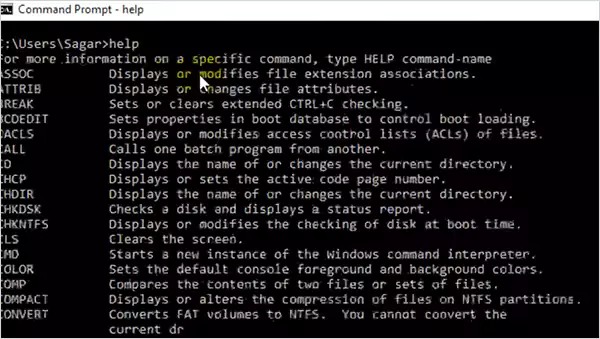 Windows CMD commands