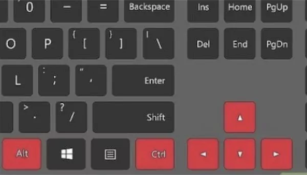 Ctrl plus Alt plus Arrow key shortcut