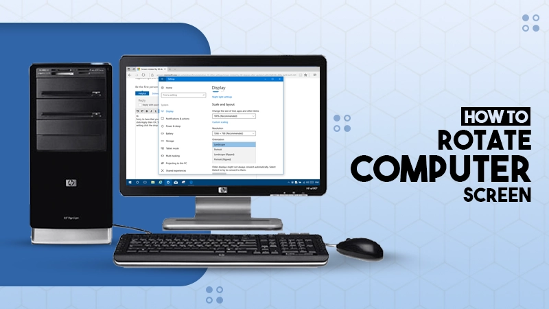 how to rotate computer screen