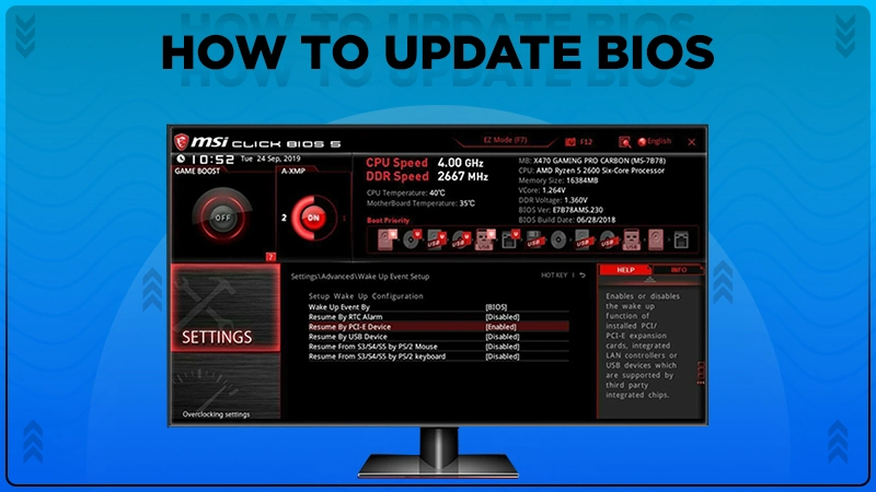 how to update bios