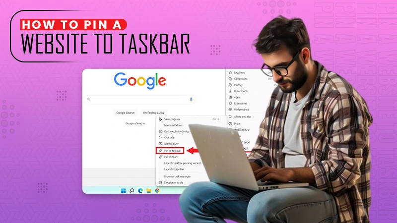 pin a website to taskbar