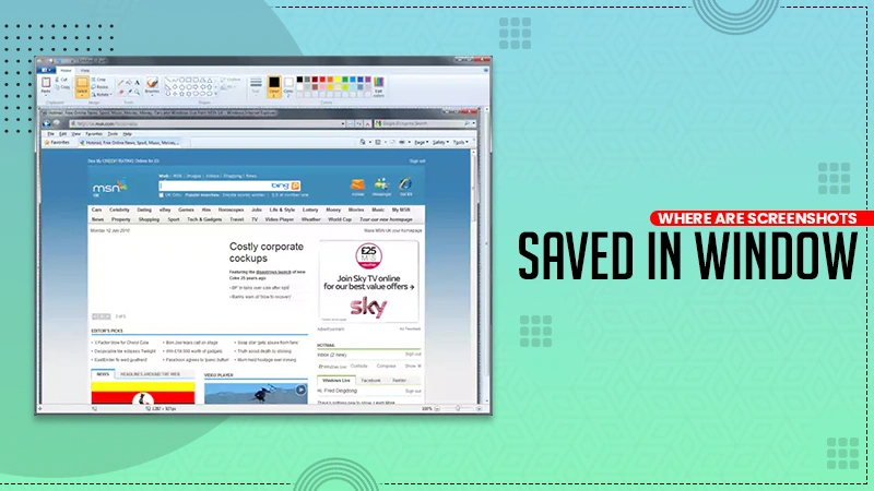 where are screenshots saved in window