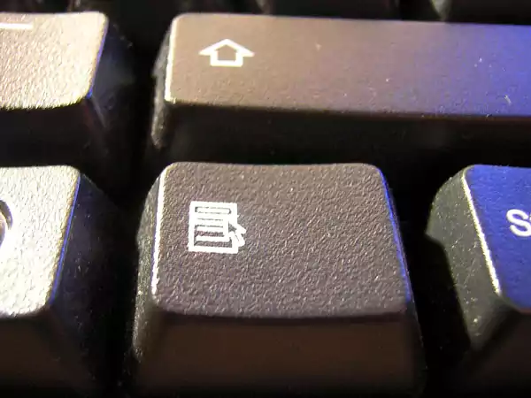 Menu button on a keyboard