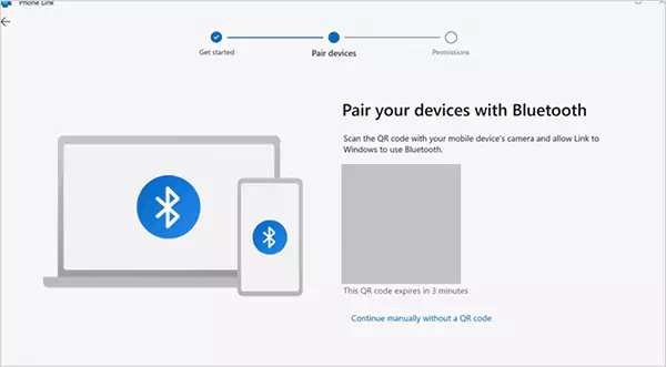 Scan the QR code to pair the devices