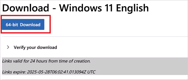 Click on 64 bit Download