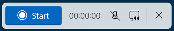 Click on Start to begin recording