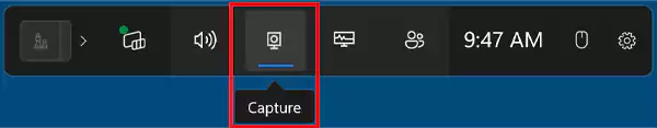 Click on the camera icon