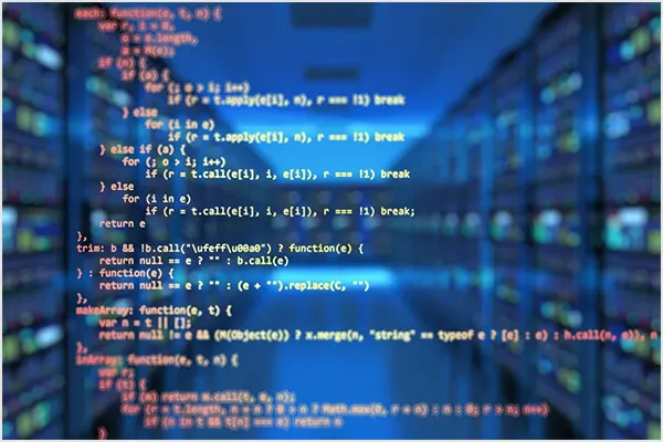 Coding on a computer screen