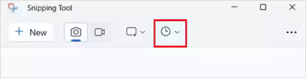 Delay option on Snipping Tool