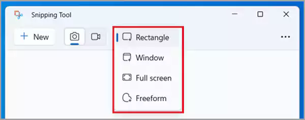Snipping Tool Options