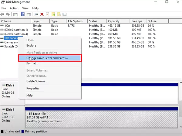Change Drive Letter and Paths
