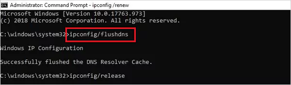 Flush DNS on Windows