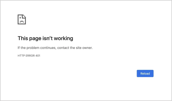 HTTP Error 401