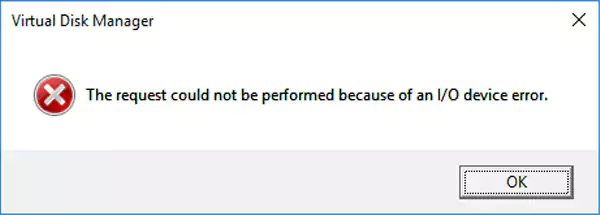 IO device error on Windows