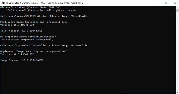 Run DISM commands