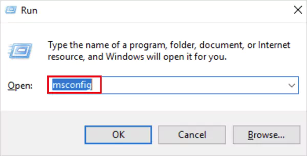 Type misconfig and press Enter