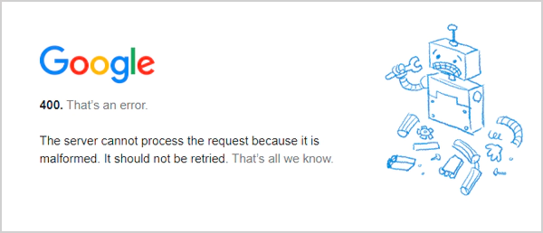 400 error code