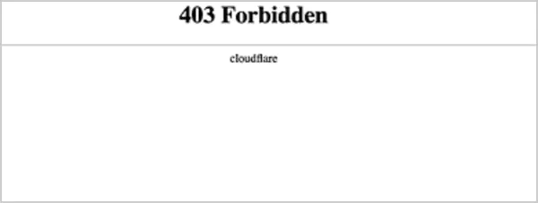 403 Forbidden error Cloudflare
