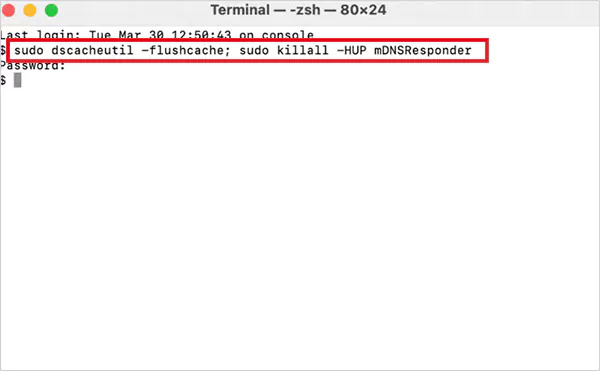 Flush DNS cache on Mac