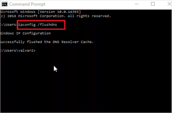 Flush DNS cache on Windows