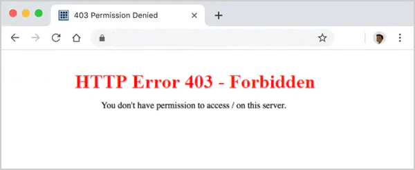 HTTP error 403