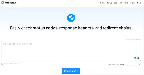 HTTP status checker