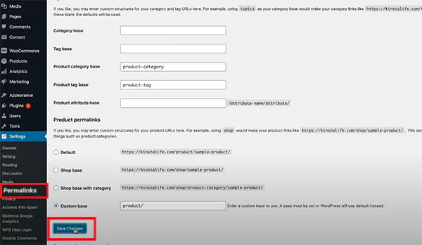 Settings then Permalinks then Save Changes