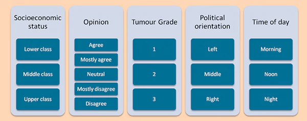 Examples of ordinal data