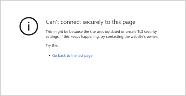 Variation of SSL Protocol Error message