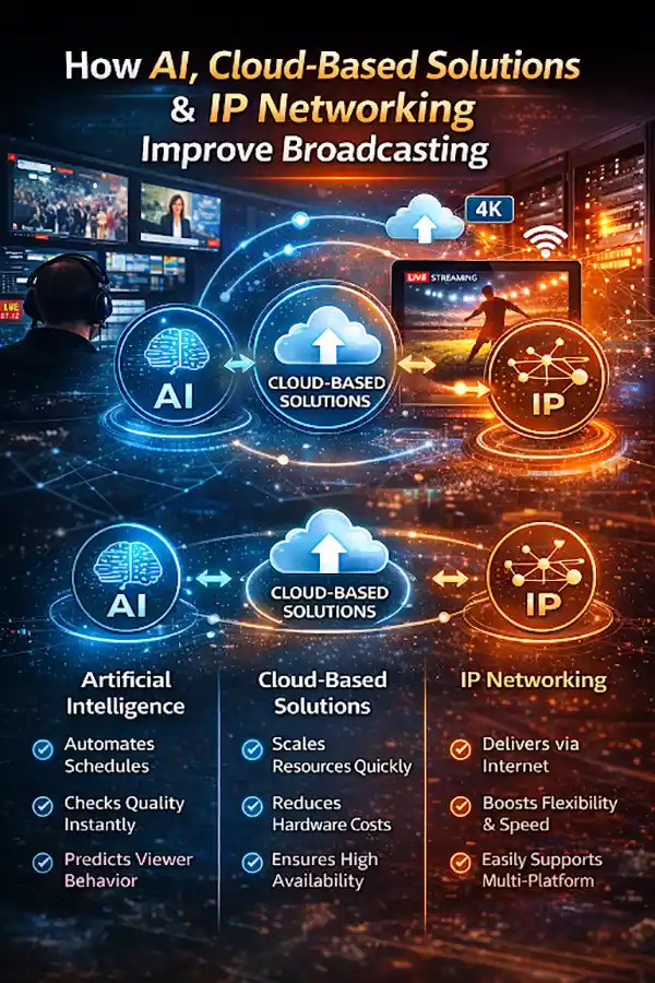 AI, cloud based solutions and IP networking revolutionizing content delivery